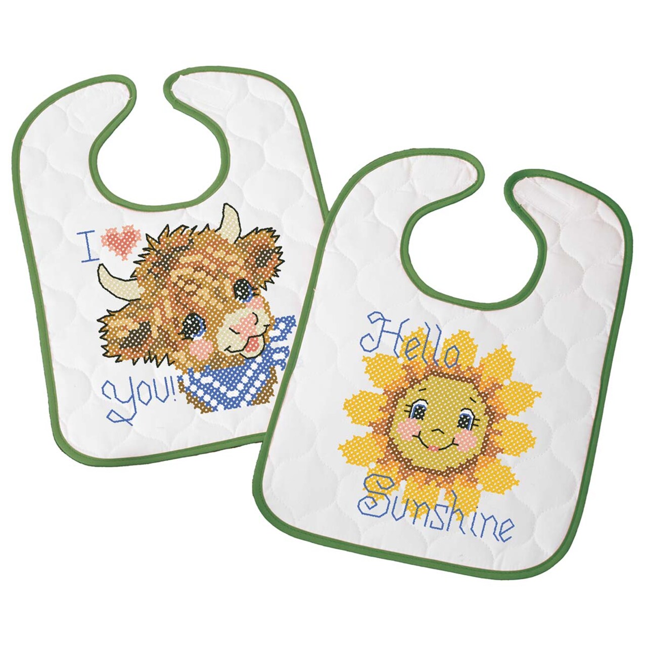 Baby by Herrschners Highland Baby Bibs Stamped Cross-Stitch Kit